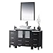Blossom Sydney 54" inches Single Bathroom Vanity with Double Side Cabinet, Vessel Ceramic Sink with Mirror All Wood Espresso 001 54 02 1616V DSC