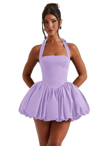 Satin Halter Homecoming Dresses for Teens HOCO Dresses Short Prom Cocktail Gowns 2025