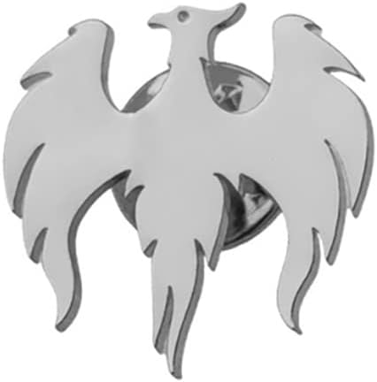 Stainless Steel Phoenix Wings Tattoo Men Buckle Brooch and Pin