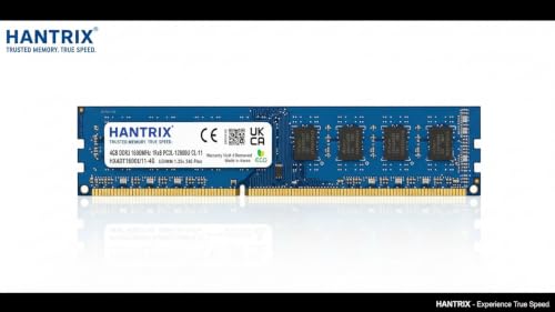 Image of 4GB DDR3L 1600MHz Desktop RAM PC3L-12800U 240-Pin DIMM Memory Module | 1.35V Low Voltage Dual Rank 1Rx8 Desktop Upgrade | Intel & AMD Motherboard Compatible | 3-Year Warranty