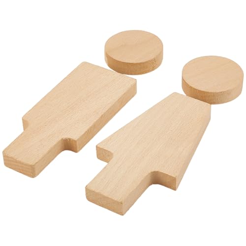 GORGECRAFT 1 Set 2 Stück Holz WC Schilder Für Männer Und Frauen Badezimmerschilder Männliche Und Weibliche Toiletten Waschraumkennzeichnung Toilettensymbol Etikett Holztürschilder Für Büros Unternehme