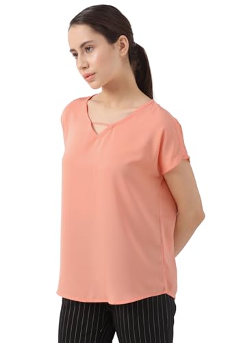 Image of Van Heusen Women's Polyester Regular Fit V-Neck Formal Top