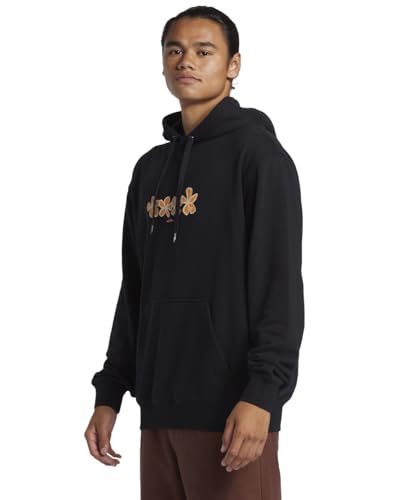Sweat à capuche Quiksilver Graphic noir en coton premium