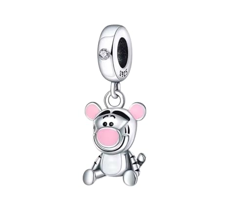 Abalorio tiger de plata de ley 925 compatible con abalorios Pandora