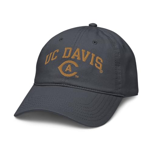 Elite Authentics UC Davis Aggies Arch Over Adjustable Baseball Cap - Navy Blue - Adults, Unisex
