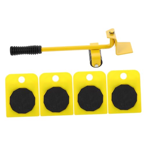 Kit para mover muebles pesados de 150kg con deslizadores de hierro y barra elevadora de 5 piezas