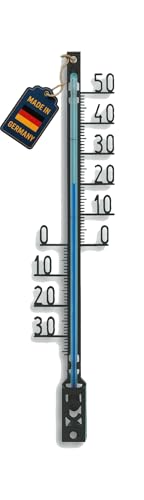 TFA Dostmann 6er-Set Analog-Außenthermometer, 95.1030, für den Außenbereich geeignet, wetterfest, 16 cm hoch, schwarz