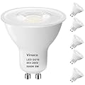 Vinaco GU10 LED Bulb 5000K Daylight, 6 Pack GU10 Bulb 50 Watt Halogen Equivalent, Long Lifespan 500LM MR16 GU10 LED Bulb Non-Dimmable, 5W GU10 LED Light Bulb with 40°Beam Angle