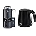 Melitta AromaFresh matt schwarz + Wasserkocher - Prime Aqua mini, Edelstahl, Black Edition, 1,0 L, 2200 W, 1018-05