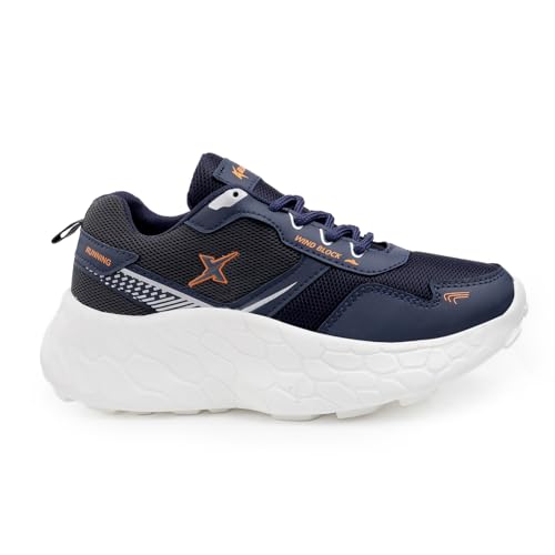 Image of Kraasa PowerGlide X1 Sports Shoes for Men | Stylish Casual Sneakers for Men | Lace up Lightweight Shoes for Runnigng, Walking, Gym, Trekking, Hiking & Party Shoes