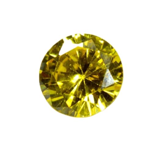 Circonita cúbica amarilla de 6,25 quilates redonda para joyería diy 756830