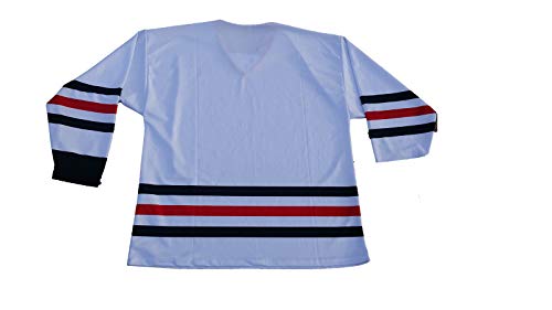 Game Play Custom Hockey Jersey, Size (XXLarge) White/Red/Black