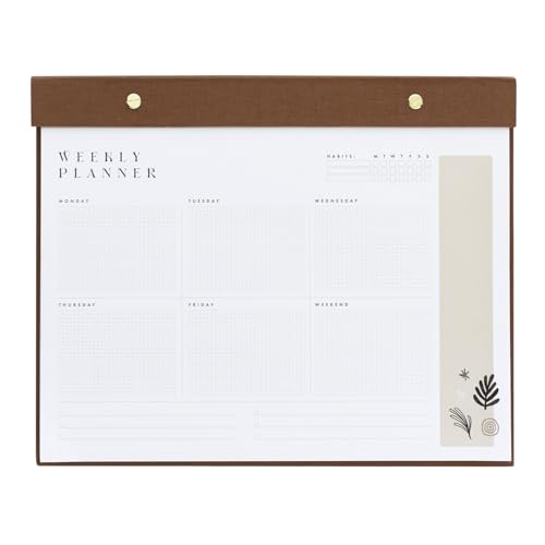 Kokonote Bloc planificador semanal Kalima - Planificador semanal A4 sin fecha - Calendario sobremesa │ Weekly Planner - Organizador semanal - Accesorios Papeleria bonita - Material escolar Aesthetic
