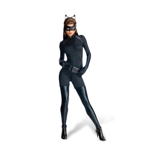 Catwoman The Dark Knight Rises Damen Kostüm Overall Augenmasken Set Lackstiefel - XS