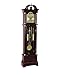 Traditional Floor Standing Grandfather Clock, 72 Inch, Cherry Finish, Metal Moon Dial, Westminster Chime, 71.6