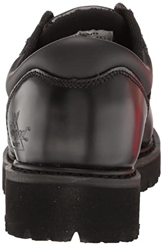Thorogood Uniform Classics Steel Toe Oxford Work Shoes For Men And Women Featuring Polishable High-Shine Leather, Goodyear Storm Welt, And Non-Slip Eva Lug Outsole, Black - 8.5 M #TOP2
