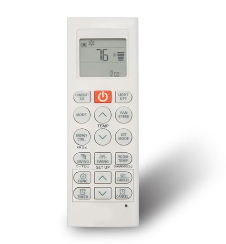 Replacement Remote Control for LG Mini Split Air Conditioner LSN240HEV2 LSN120HXV2 LSN120HSV5 LSN180HSV5 LSN120HEV2 AKB74955617 AKB75215402 AKB74955604 AKB75215401 AKB74955603 AKB74955615