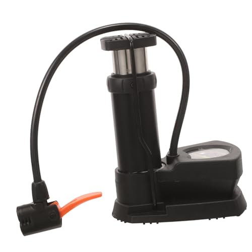 CHILDWEET Inflador Inicio Automático Bomba para Inflar Bicicletas Compresor Portátil Bomba De Bicicleta Automática Válvula Pro Bomba De Inflado Scooter Piscina Aleación De Aluminio Black