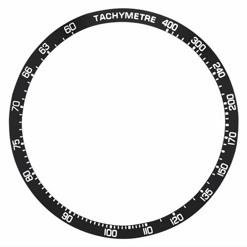 Ewatchparts Bezel Insert Compatible With 41mm Tag Heuer Carrera CV2010 Calibre 16 Chronograph Black