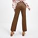 Shusuen Womens Corduroy Pants Straight Leg High Waisted Button Down Cord Pant Dressy Casual Work Trousers with Pockets（Brown,XX-Large）