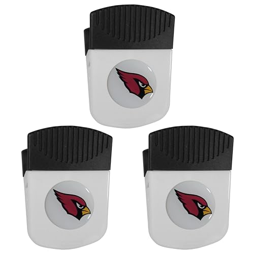 Siskyou Sports NFL Arizona Cardinals Chip Clip Magnet with Bottle Opener, 3pk One Size, White
