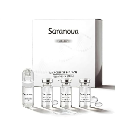 Official Saranova Micro Infusion System for Face Moisturizing Serum Smooth Skin Facial Serum Hydrating Face Serum and Stamp 1 Month supply