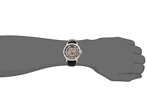 SEWOR Men's Mechanical Skeleton Transparent Vintage Style Leather Wrist Watch