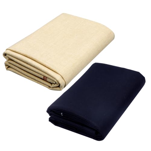 Image of Abhi Fashion Men's Cotton Formal Unstitched Trouser Fabric For Men (Pack Of 2)