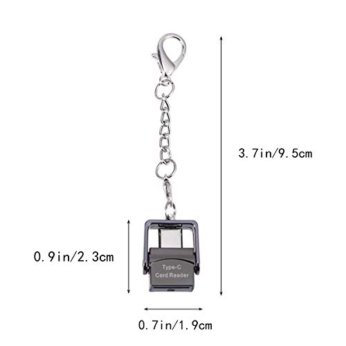Leitor de cartão de celular Hemobllo Metal Tipo-C OTG Leitor de cartão de alta compatibilidade (Pret