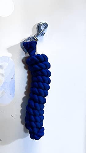 Horse/Pony Cotton Lead Rope with Brass Clip 1.8m (Burgundy)