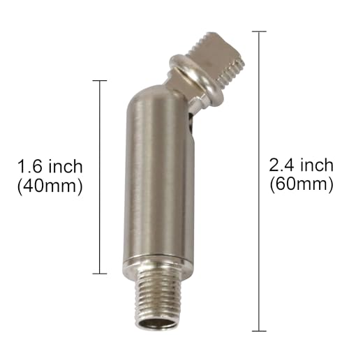 Image of MELUCEE Brushed Nickel Sloped Ceiling Adapter for Chandeliers Pendant Lights 1 Pcs, Suitable for Vaulted or Angled Ceilings