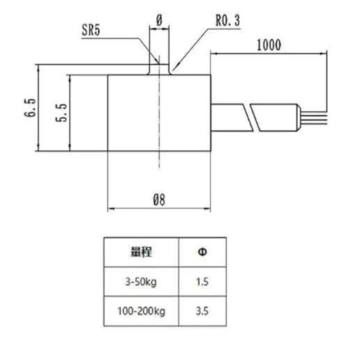 Cellule de charge DYHW-108 de haute précision 30kg compression