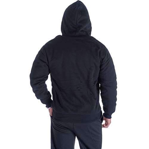 Facitisu Heavyweight Sherpa Lined Fleece Hoodie Sweatshirts for Men Winter Zip Plus Size Jacket4