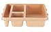 Cambro 9114CW133 Tray 4 Compartment Camwear Deep Beige Case of 24