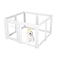 Klarer Acrylplastik Welpenlaufstall Hundespielplatz Innen, für Welpen, Katzen, Kaninchen, leicht montierbarer Welpenkäfig, Hundekennel, für kleine und mittlere Hunde (60 cm Hohe, 8 Stück)
