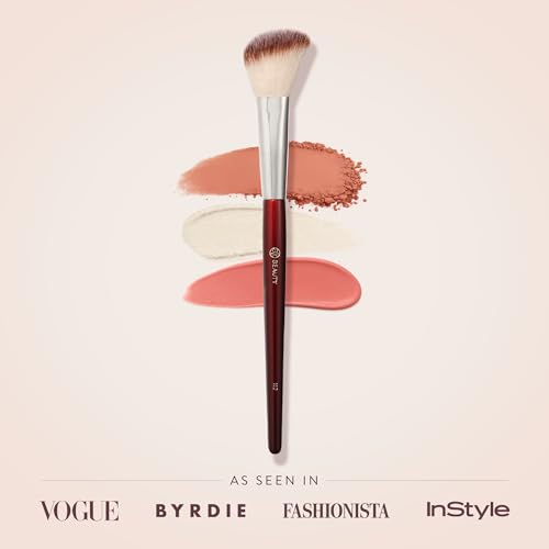 BK BEAUTY 112 SMALL ANGLED FACE BRUSH – Precise Angled Blush Brush for Soft, Natural Blend, Ideal for Blush on Smaller Faces & Highlighting — view 5