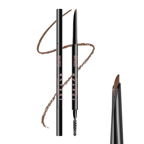 Microblading Eyebrow Pencil,Eyebrow Retractable Definer Pencil,Angled Precision Tip,0.1MM Ultra Slim Eyebrow Makeup,Long-Lasting Waterproof,Smudgeproof (03 LIGHT BROWN, 1 Pack)