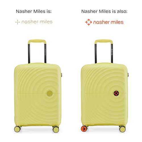 Image of Nasher Miles Polypropylene Spinner Seattle Hard-Sided Cabin Luggage 20 inch | 55cm | 8 Wheels Small Trolley Bag for Travel | Suitcase (Yellow)