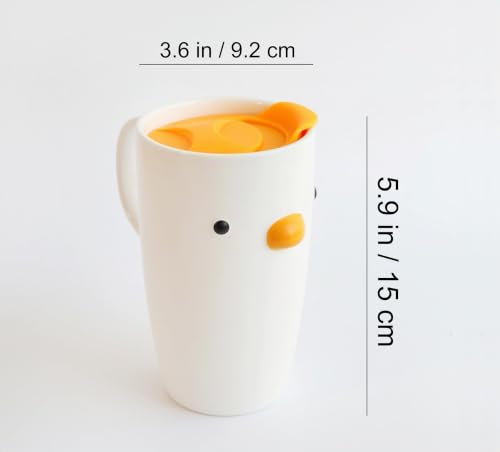 Miniatura 2 de Tulandot Taza Pato Y Café, Bonita Taza Cerámica Para Capuchino Y Desayuno, El Mejor Regalo Para Amigos 580ml