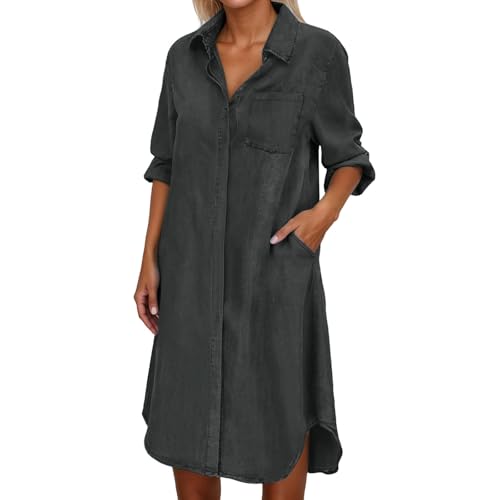 Robe décontractée pour le quotidien à coupe fluide anti-complexes et manches longues confort