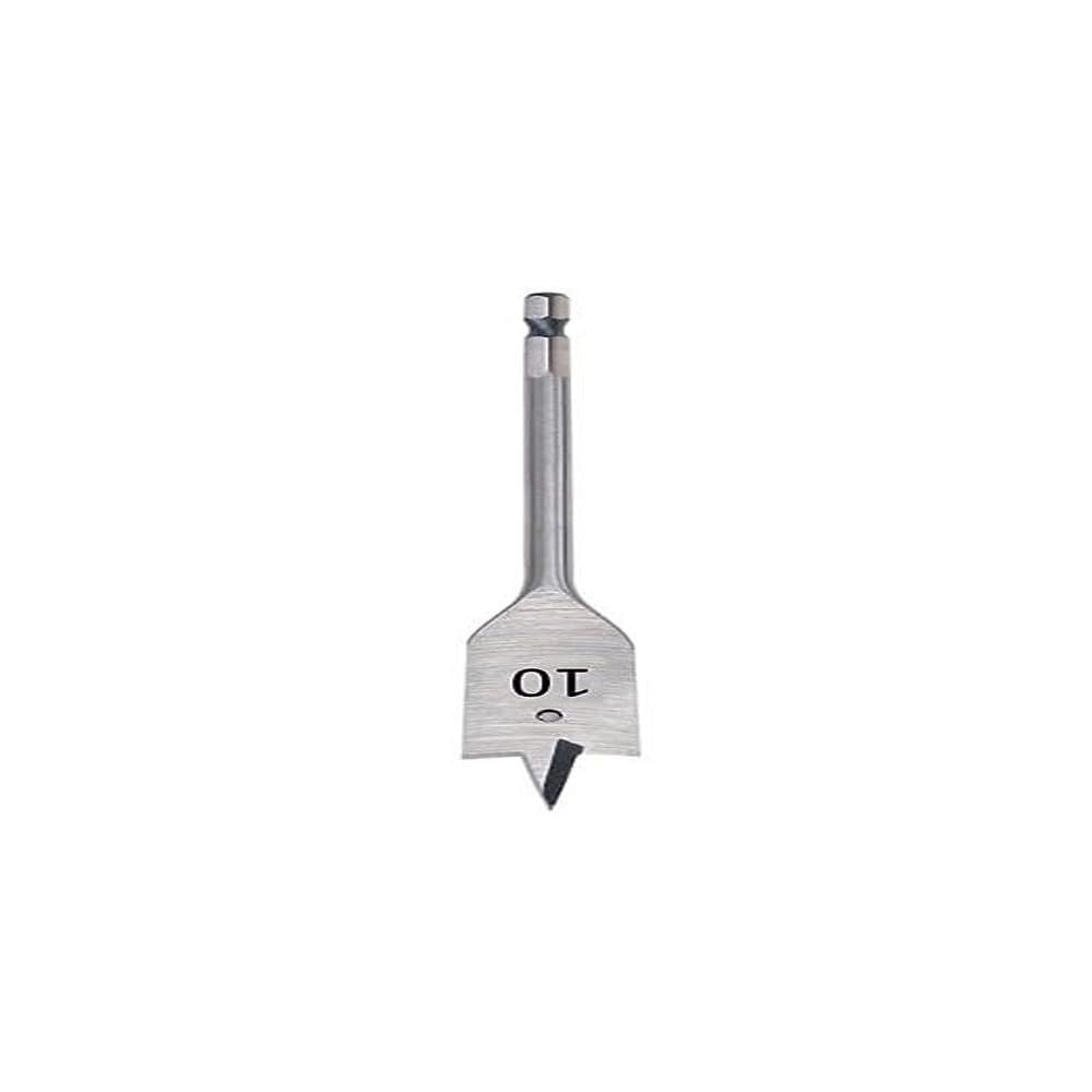 Trend Snappy 10mm Diameter Flat Bit with Centre Point & Cutting Spurs for Fast Drilling In Timber, SNAP/FB/10