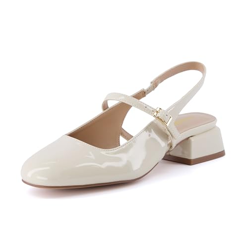 CUSHIONAIRE Women's Gogo Round Toe Mary Jane Dress Shoe +Memory Foam, Wide Widths Available