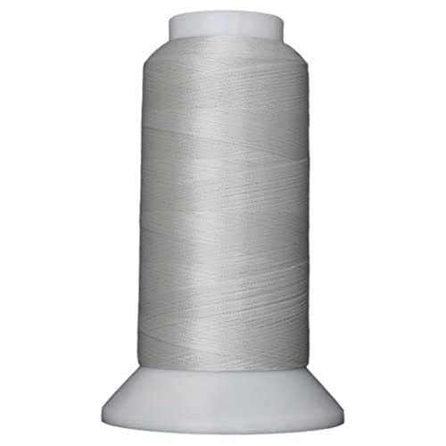 Hilo de bordar poliéster 2 pliegues 60wt 3000 yd plata miniatura 1