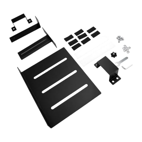 Soporte Ajustable para CPU de Computadora Bajo Mesa | Montaje Sin Taladro, Soporte de Hierro Fundido con Capacidad de 20kg y Almohadillas de Silicona para Patas de Escritorio Tubulares Cuadradas miniatura 1