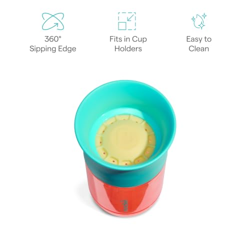 Munchkin Control Flow Open Training Toddler Cups with Removable Valve, 18+ Months, 10 Ounce, 2 Pack, Teal - image 7