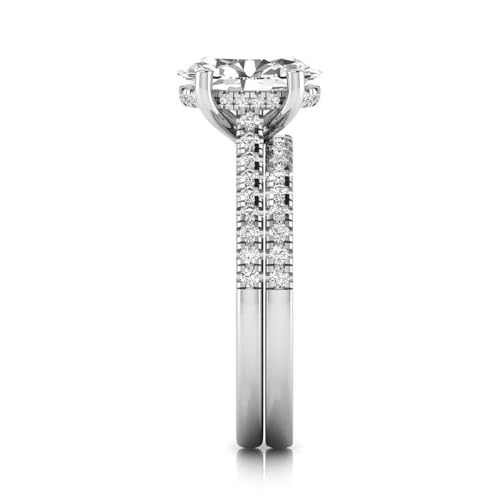 2.50 Carat Oval Diamond Wedding Ring Set