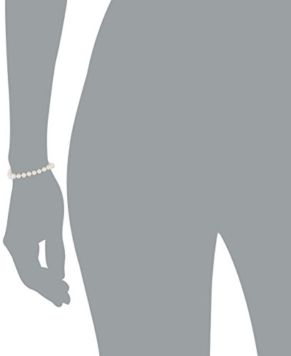 Sterling Silver A Grade White Freshwater Cultured Pearl Bracelet (6.5-7Mm), 7.25" #TOP3