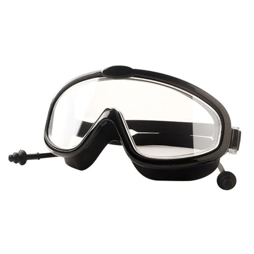 LIZHAYG Gafas Natacion Mujer Gafas de natación HD impermeables y antivaho for niñas, caja grande, gafas de natación, conjunto for niños(Black)