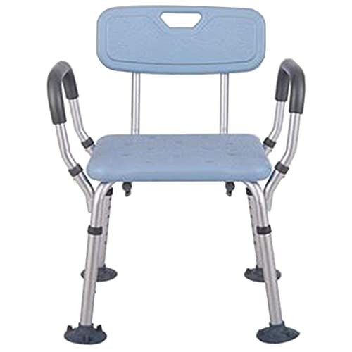 Chaise de douche Tabouret de bain Tabouret de baignoire Tabouret de douche avec dossier avec embouts en caoutchouc antidérapants Chaise élévatrice de baignoire blanche avec accoudoirs Siège de ba