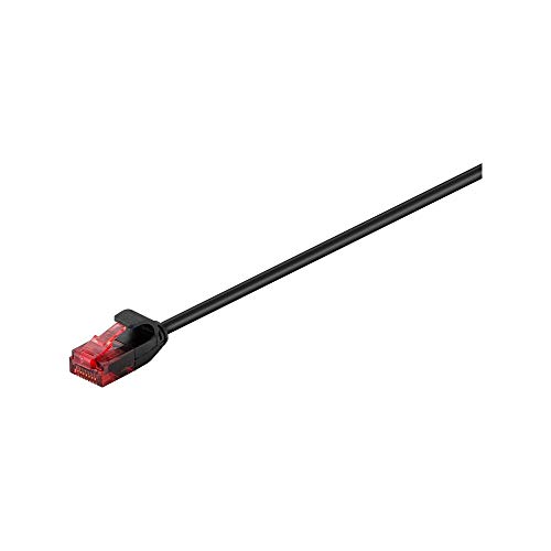 Preisvergleich Produktbild Goobay 71547 CAT 6 Slim-Patchkabel, U / UTP, Schwarz